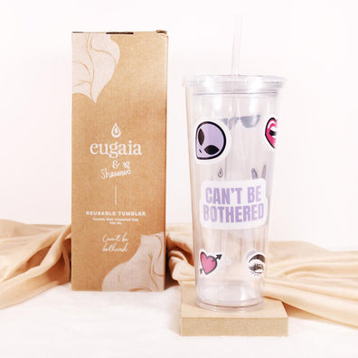 Eugaia Luxe Reusable Tumbler | Can't Be Bothered | 700 ml | Shaaanxo x Eugaia - Eugaia